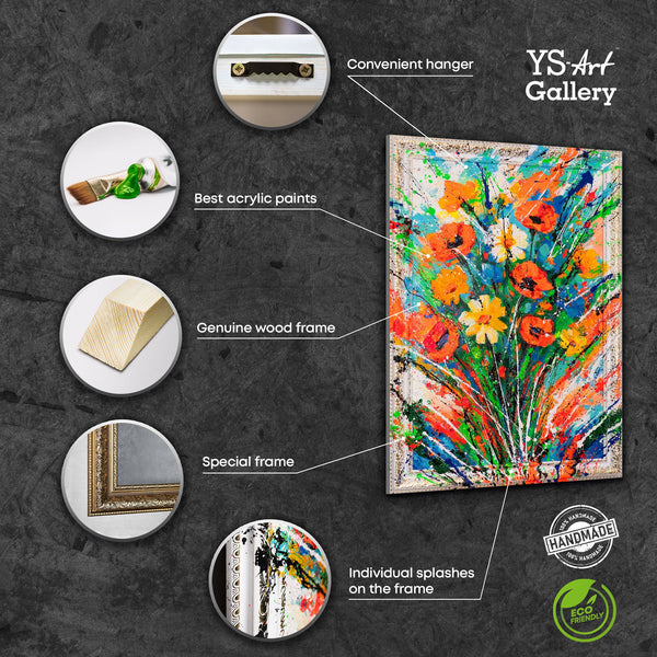 Blumenmalerei Auf Leinwand Modern