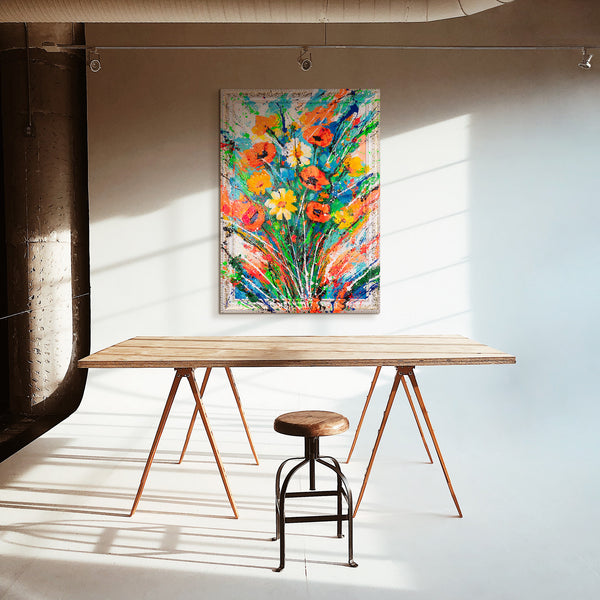 Farbenfrohes Acrylbild Naturmotiv