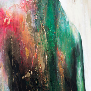 Grün Braun moderne Acrylmalerei Nahaufnahme