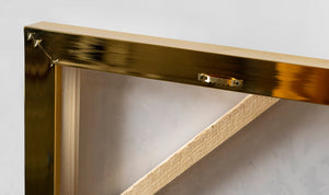 Abstraktes Acrylbild Handgemalt Stadt am Wasser