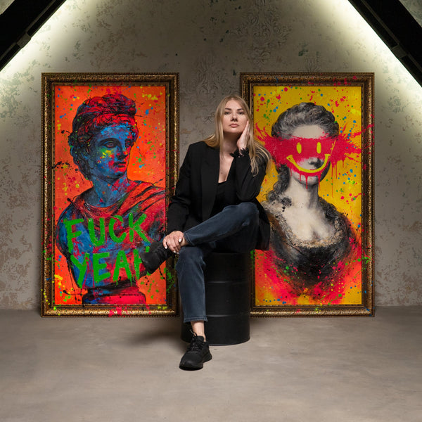 Handgemalte Acrylkunst Urban Stil