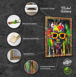 Handgemaltes Acrylbild Gesicht