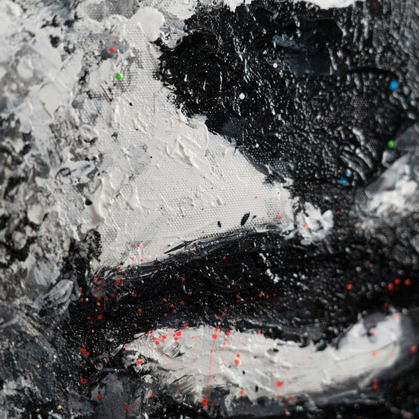 Moderne Wandkunst Gesicht Acrylbild Neonfarben Spritzer