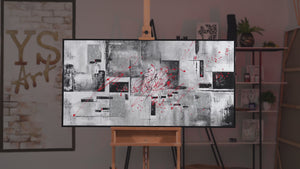 Hand painted wall art original with frame "Courage"