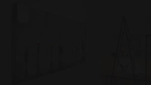 Abstract acrylic painting – Modern city with people and umbrellas