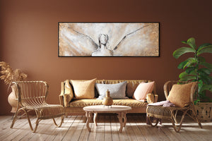 Modern art painting with frame "Beauty" 60x20 inch