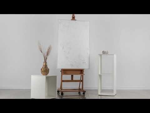 Gerahmte bilder für wohnzimmer "Weiße Symphonie"