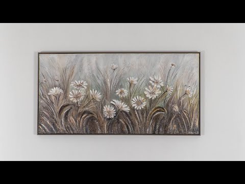 Acryl Gemälde "Gänseblümchen" Acrylbilder Blumen für Wohnzimmer