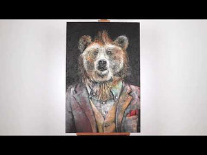 Handgemalte bilder tiere "Stärke" 120x80cm