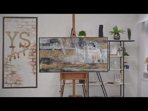 Moderne Bild auf Leinwand "Goldener Horizont" mit Rahmen 160x80 cm