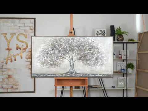 Abstract wall painting with frame "The tree of Life"