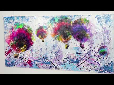 Moderne malerei in acryl "Freiflug"
