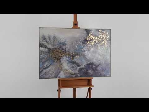Abstrakte Gemälde "Renaissance-Zeit" Acrylmalerei Abstrakt mit Rahmen