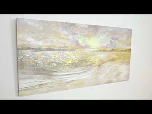 Abstrakte landschaftsmalerei handgemalt "Meer Dämmerung"