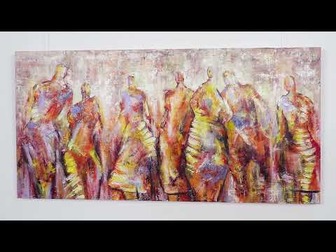 Modern abstrakte bilder acryl "Karneval"
