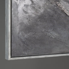 Reliefbild Acrylmalerei grau modern