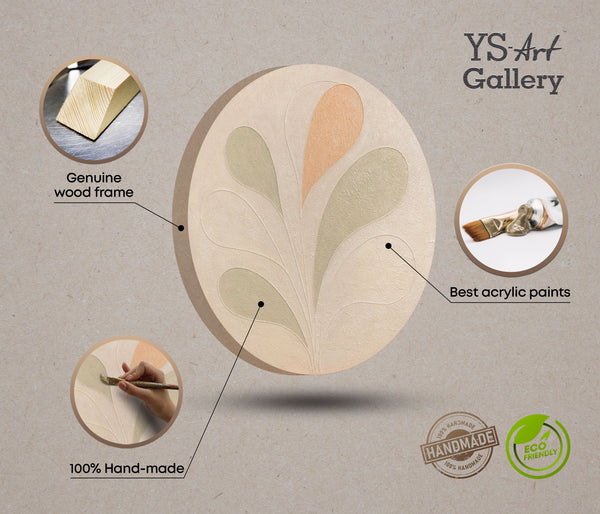 Rundes Acrylbild Strukturmalerei modern