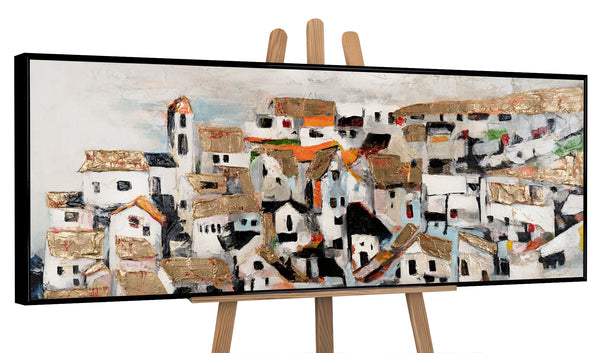 Stadtlandschaft Acrylbild auf Leinwand moderne Dekoration