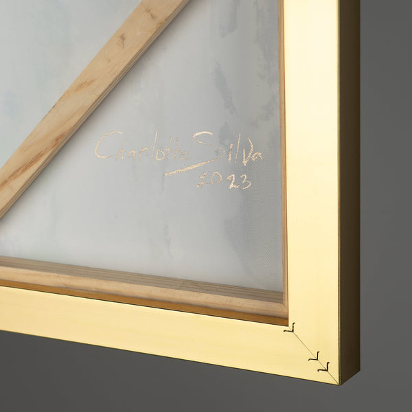 handgemalte bilder auf leinwand für wohnzimmer mit Gold Rahmen