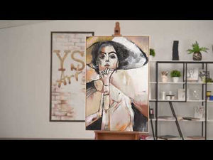 Handgemalte acrylbilder auf leinwand im Rahmen “Elisabeth“
